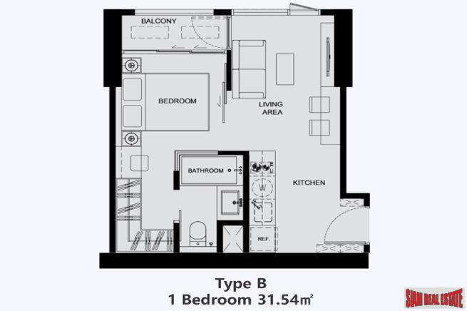 New 55 Storey Project with Ultra Modern Amenities in Phetchaburi - One Bedroom Studio - Thai Freehold Only-16