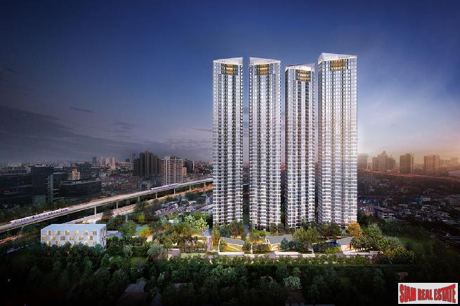 New Off-Plan Mega Project of Condos in Green Surroundings with River and City Views at Sukhumvit 64, Punnawithi - 2 Bed 55 sqm Units-0