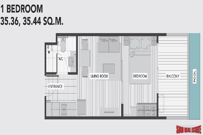 Resort Style Low-Rise Condo at Sukhumvit 77, Onnut Road - Pool and Garden Access Units - Guaranteed Rental Return of 5 % for 8 Years!-9