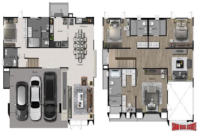 New Secure Estate of Modern Family Homes by Leading Thai Developer close to Suvarnabhumi International Airport - 4 Beds