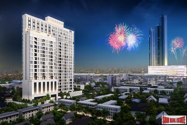 New Luxury Neo Classic Designed High-Rise at Charoennakorn close to Icon Siam, BTS Gold Line and the Riverside - 1 Bed Plus Units - BitCoin Accepted as Payment-1