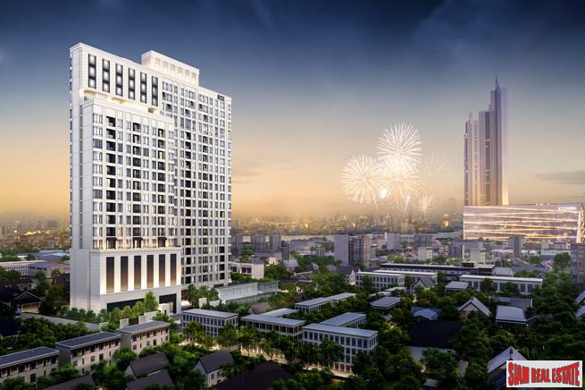 New Luxury Neo Classic Designed High-Rise at Charoennakorn close to Icon Siam, BTS Gold Line and the Riverside - 2 Bed Units - BitCoin Accepted as Payment-5
